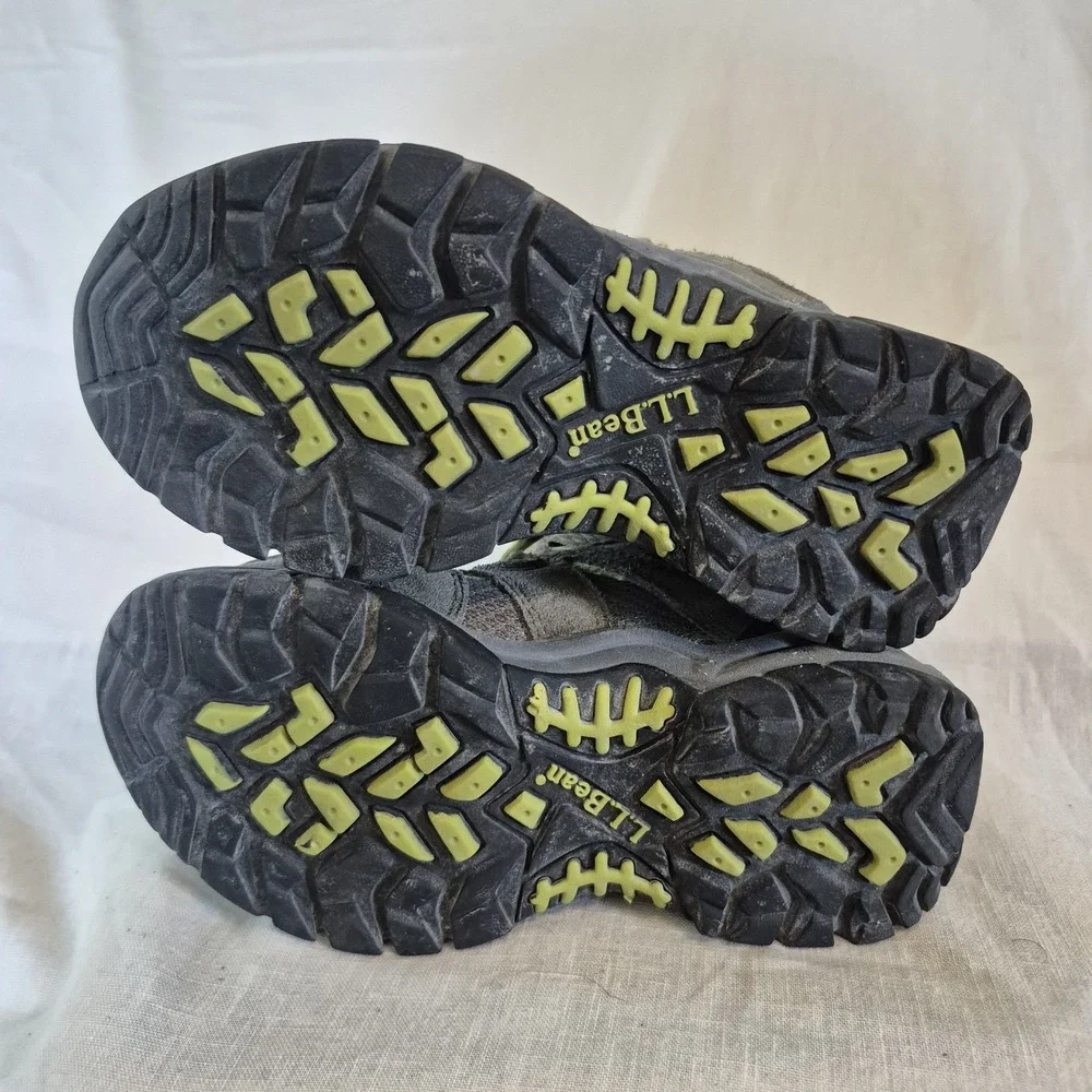 LL Bean Kids' Size 12 Trail Model High Top Hiking Boots TEK 2.5 Waterproof Suede